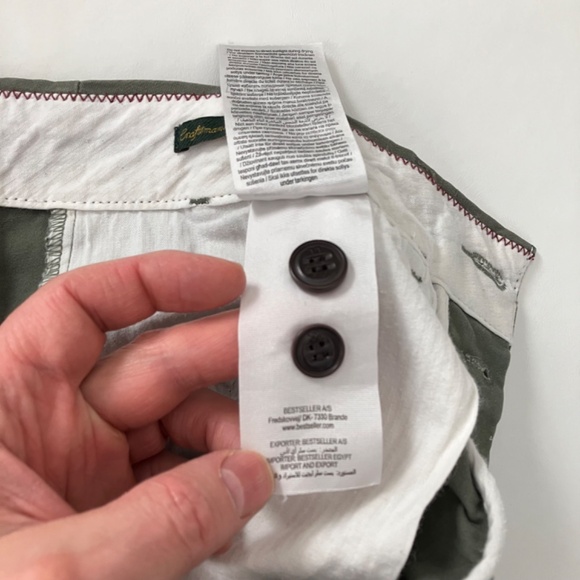 Jack & Jones Flat Front Chinos, Sage colored with sailboat pattern Size S - Picture 17 of 17